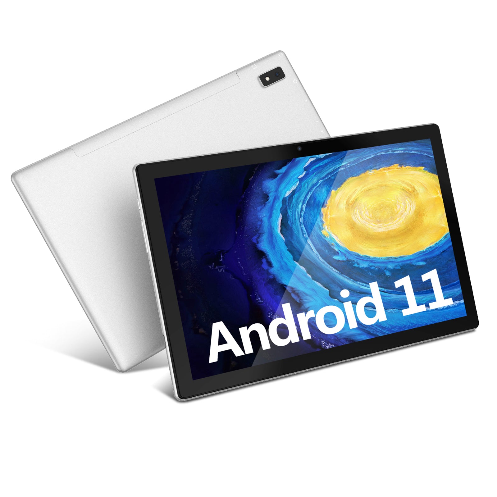 Plimpton Android タブレット 10 インチ - 8 コア プロセッサ、4GB RAM 64GB ストレージ、1.8M 長 USB-C ケーブル、Android 11、1920 x 1200 FHD IPS、13MP ソニー リア カメラ、6000mAh バッテリー、2.4G+5G WiFi タブレット PC